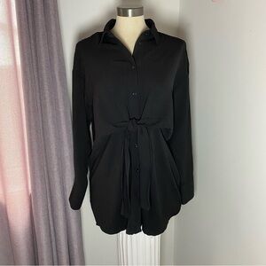 Weekenders MAX COCOS Black Button-Down Dress